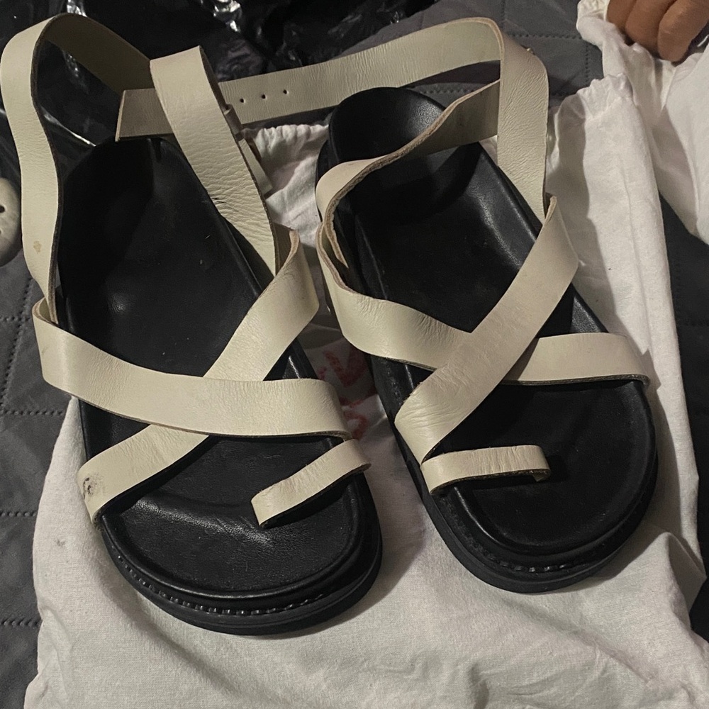 Liberte Elegant Women's White Strappy Sandals